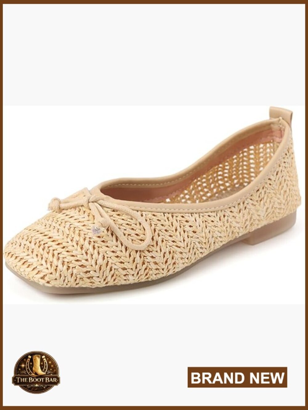 Women Round Toe Knit Flats Slip On Casual Lightweight Non-Slip Travel Beach